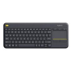 Logitech K400 Plus, klvesnice AA, US, multimediln, 2.4 (GHz), bezdrtov, ern