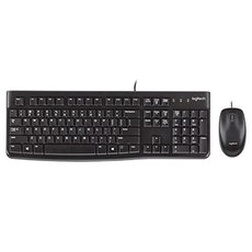 Logitech MK120, sada klvesnice s drtovou optickou my, US, klasick, drtov (USB), ern