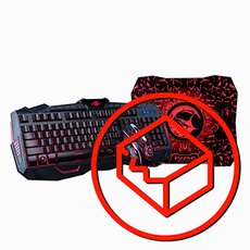 Marvo KM400, Sada klvesnice s hern my a podlokou, US, hern, membrnov typ drtov (USB), ern