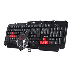 Marvo KW509, klvesnice s optickou my, CZ/SK, hern sada, membrnov typ bezdrtov, ern