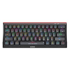 Marvo HECATE 61R, klvesnice US, hern, drtov (USB), ern, mechanick, RGB, erven spnae