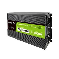 Green Cell PowerInverter LCD 24 V 3000W/60000W mni napt do auta s displejem - ist sinusov ki