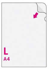 Zakldac obal na doklady L A4 HERLITZ, 110mic, 303x215mm, ir, 1ks/10/100, AH 102