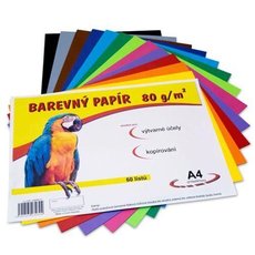 Papír A4/80g/60 12 barev, pro výtvarnou výchovu