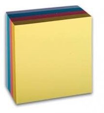 Bloek samolepc CONCORDE, 76x76mm, 4x100 list, pastel A0987