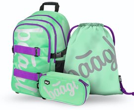 BAAGL SET 3 Skate Mint: batoh, penl, sek