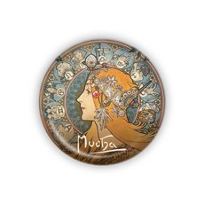 Kovov otvrk Alfons Mucha - Zodiak, ? 5,8 cm