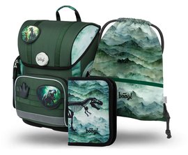BAAGL SET 3 Ergo Dino: aktovka, penl, sek