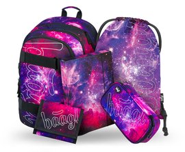 BAAGL 5 SET Skate Galaxy: batoh, penl, sek, desky, penenka