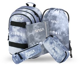 BAAGL 5 SET Skate NASA Grey: batoh, penl, pouzdro, sek, desky