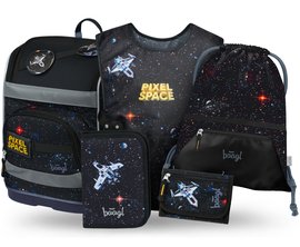 BAAGL SET 5 Zippy Plus Pixel Space: aktovka, penl, sek, zstra, penenka