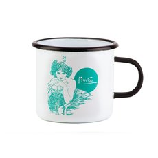 Plechov hrnek Alfons Mucha  Emerald, Fresh Collection, 370 ml