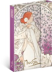NOTIQUE Notes Alfons Mucha  Dma, linkovan, 11 x 16 cm