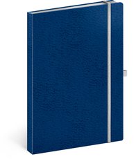 NOTIQUE Notes Vivella Classic modr/bl, linkovan, 15 x 21 cm