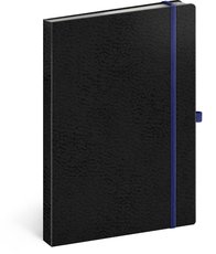 NOTIQUE Notes Vivella Classic ern/modr, linkovan, 15 x 21 cm