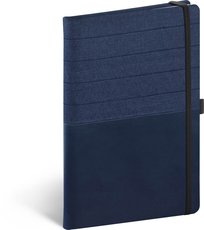 NOTIQUE Notes Skiver modromodr, linkovan, 13 x 21 cm