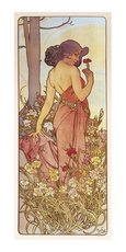 Pohled Alfons Mucha  Carnation, dlouh