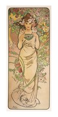 Pohled Alfons Mucha  Rose, dlouh