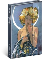 NOTIQUE Tdenn magnetick di Alfons Mucha 2026, 11 x 16 cm