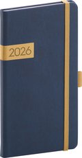NOTIQUE Kapesn di Twill 2026, modro-zlat, 9 x 15,5 cm