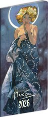 NOTIQUE Kapesn di Alfons Mucha 2026, plnovac msn, 8 x 18 cm