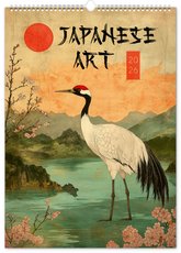 NOTIQUE Nstnn kalend Vintage plakty  japonsk umn 2026, 33 x 46 cm