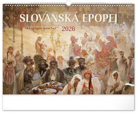 NOTIQUE Nstnn kalend Slovansk epopej  Alfons Mucha 2026, 48 x 33 cm