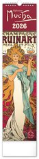 NOTIQUE Nstnn kalend Alfons Mucha 2026, 12 x 48 cm