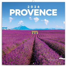 NOTIQUE Poznmkov kalend Provence 2026, 30 x 30 cm