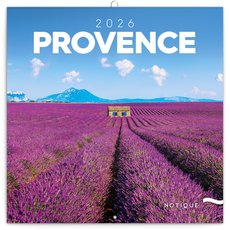 NOTIQUE Poznmkov kalend Provence 2026, 30 x 30 cm