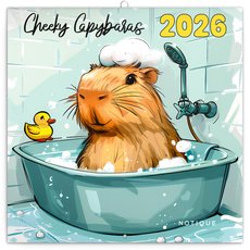 NOTIQUE Poznmkov kalend Rozvern kapybary 2026, 30 x 30 cm