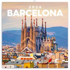 NOTIQUE Poznmkov kalend Barcelona 2026, 30 x 30 cm