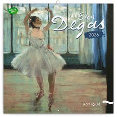 NOTIQUE Poznmkov kalend Edgar Degas 2026, 30 x 30 cm