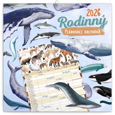NOTIQUE Rodinn plnovac kalend Animalium 2026, 30 x 30 cm