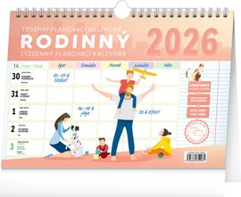 NOTIQUE Tdenn rodinn plnovac kalend s hkem 2026, 30 x 21 cm
