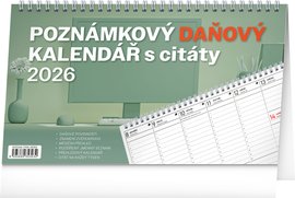 NOTIQUE Stoln kalend Poznmkov daov s citty 2026, 25 x 14,5 cm