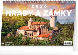 NOTIQUE Stoln kalend Hrady a zmky 2026, 23,1 x 14,5 cm