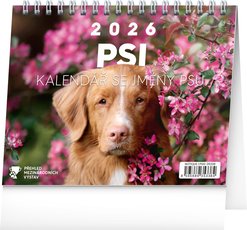 NOTIQUE Stoln kalend Psi  se jmny ps 2026, 16,5 x 13 cm