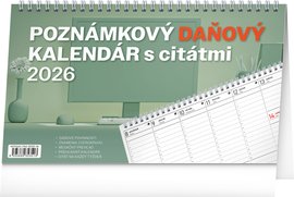 NOTIQUE Stolov kalendr Poznmkov daov s cittmi 2026, 25 x 14,5 cm