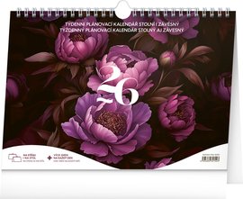 NOTIQUE Tdenn plnovac kalend Fialov kvty 2026, 30 x 21 cm
