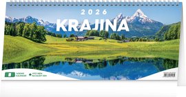 NOTIQUE Stoln kalend Krajina 2026  14denn, 33 x 14,5 cm