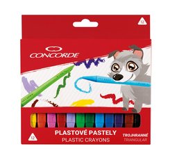 Plastov pastely CONCORDE 12ks trojhrann A65343