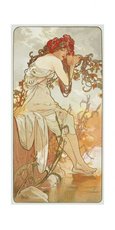 Pohlednice  Alfons Mucha-Summer-pohled dlouh A-9054