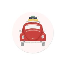 Samolepka Printintin &#039;erven autko&#039; - prmr 6cm