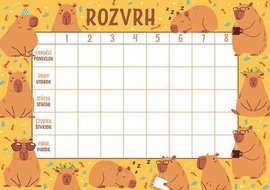 Rozvrh hodin Kapybary  BR061
