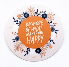 Samolepka Printintin &#039;Happy&#039; - prmr 6cm
