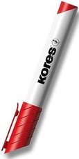 Strateln popisova KORES, erven, 3mm, kulat, K-Marker Whiteboard 20837, Flipchart