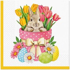 Ubrousky 33x33cm, PAW Flower Bunny  (20ks)