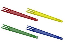 Vidlika na hranolky 7,5cm/2000ks mix barev 73020 ZRUENO