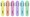 Zvrazova Bright Liner PASTEL KORES - sada 6ks, 0,5-5mm     36166